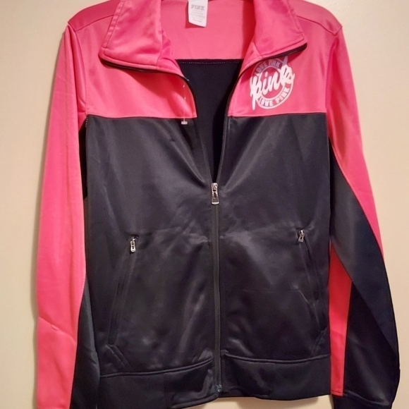 Pink Victoria secret XS love pink jacket black and pink - Picture 2 of 11